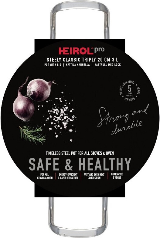 Heirol Steely Classic Triply -kastrull, 20 cm/3 L