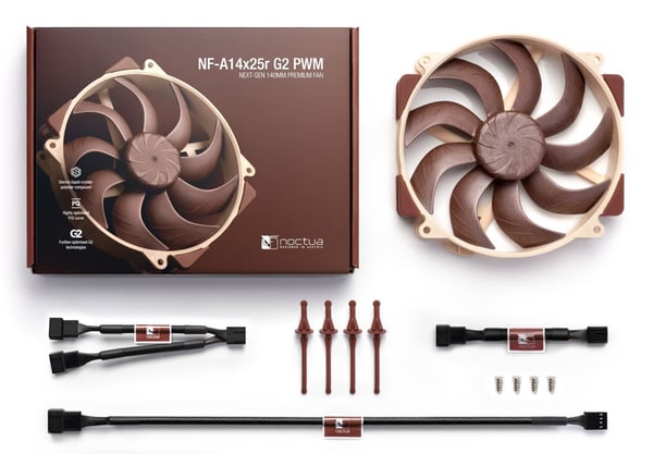 Noctua NF-A14x25R G2 PWM chassi-fläkt, 140 mm