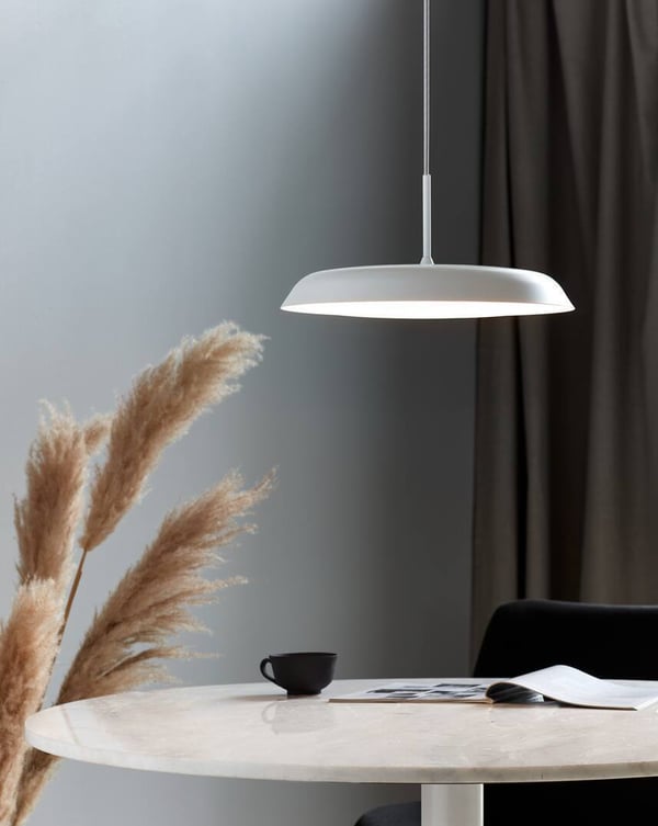 Nordlux Piso LED-pendellampa, vit