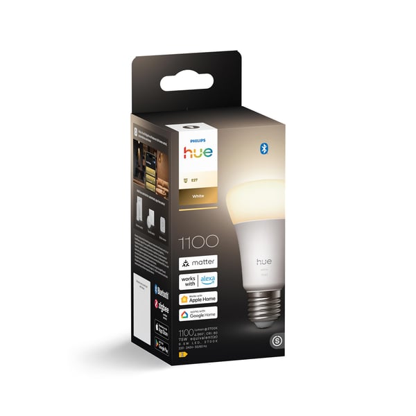 Philips Hue LED-smartlampa, Vit, E27, 1100 lm