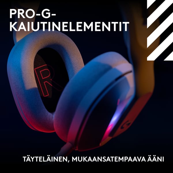 Logitech G Astro A20X trådlösa spelhörlurar, vit