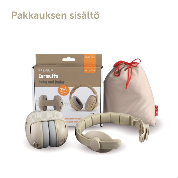 Zazu Hörselskydd för bebisar och småbarn, beige
