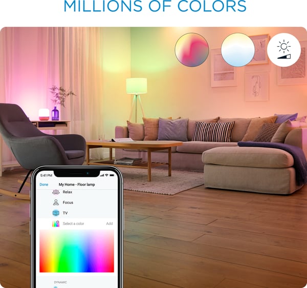 WiZ Smart LED-lampe, 806 lm, E27, RGBW