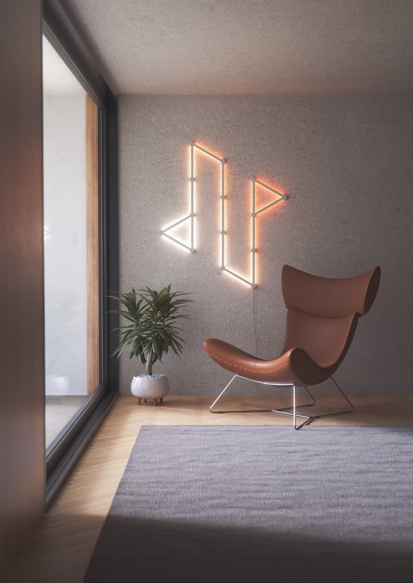 Nanoleaf Lines Starter Kit smart panelbelysning, 15 paneler