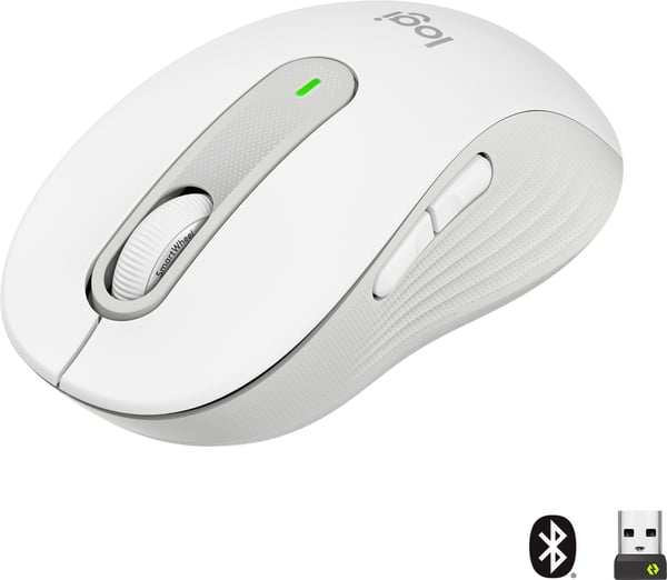 Logitech Signature M650 L -trådløs mus, hvid
