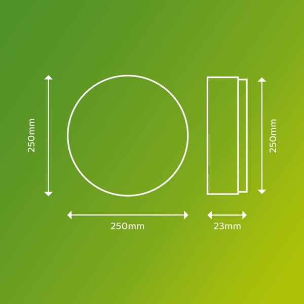 Philips SuperSlim -takplafond för utomhusbruk, SceneSwitch, svart, IP54, 4000K