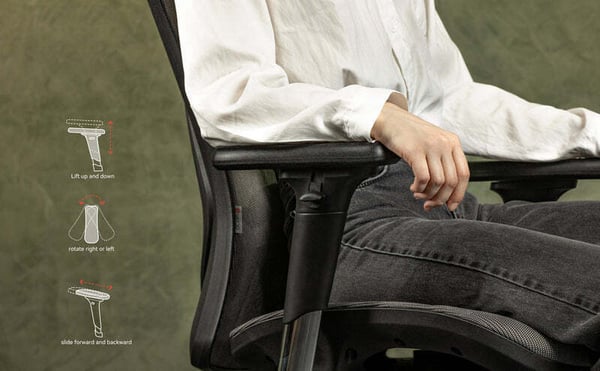 Sihoo M57 - ergonomisk kontorsstol, grå