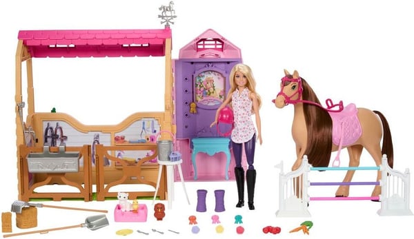 Barbie Ultimate Stable - Ridskola, docka och pony - leksakssats