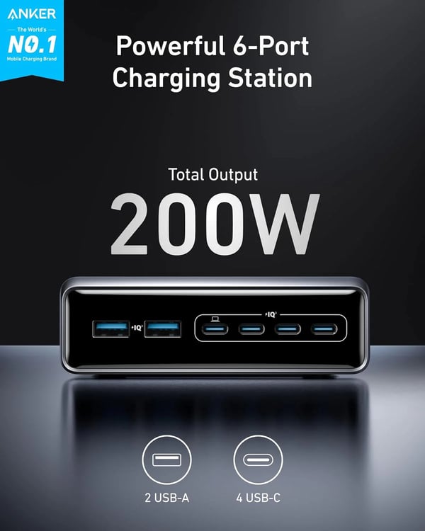 Anker Prime Charger 200W växelströmsladdare