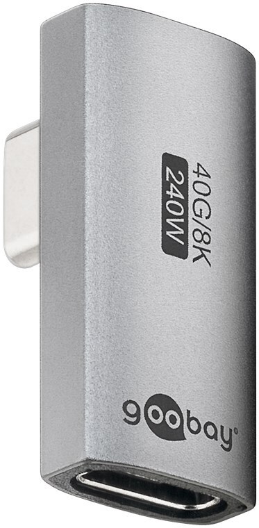 Goobay USB-C vinkeladapter vriden 90° vertikalt, USB4 Goobay USB-C vinkeladapter vriden 90° vertikalt, USB4