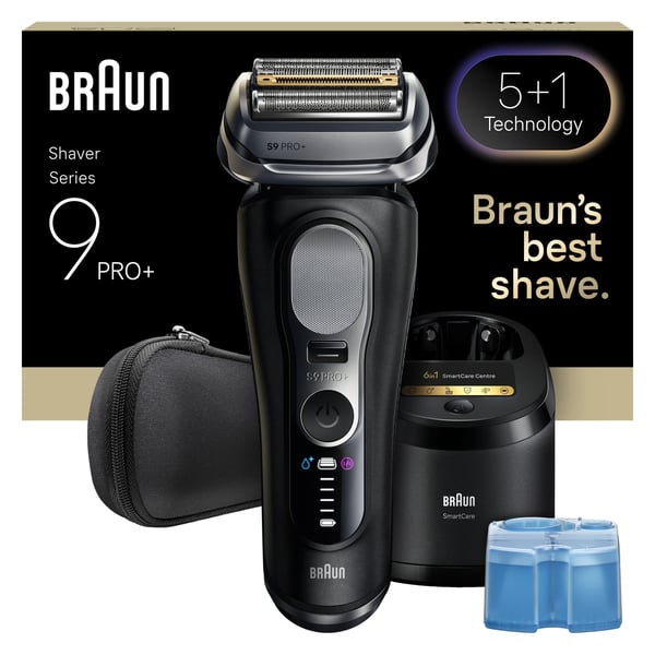 Braun Series 9 PRO+ 9660CC Wet&Dry -Pro SensoAdapt rakapparat med SmartCare-station, Svart