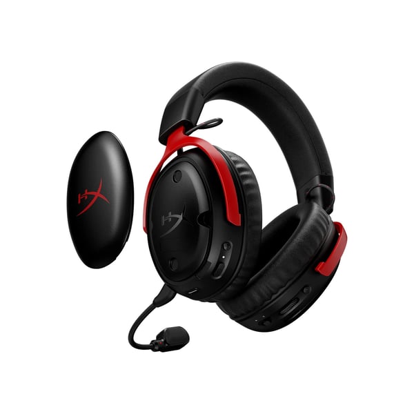 HyperX Cloud III S trådlösa spelhörlurar, svart/röd