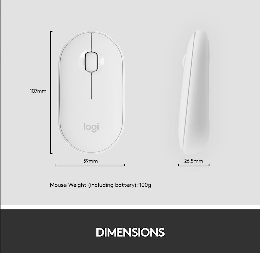 Logitech MK470 Slim -tastatur og mus, hvid