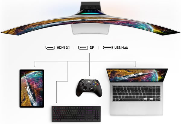 Samsung Odyssey G9 (G95SC) 49" OLED -krökt gamingskärm