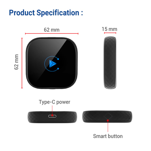 FoneKit Android Auto / CarPlay trådlös adapter