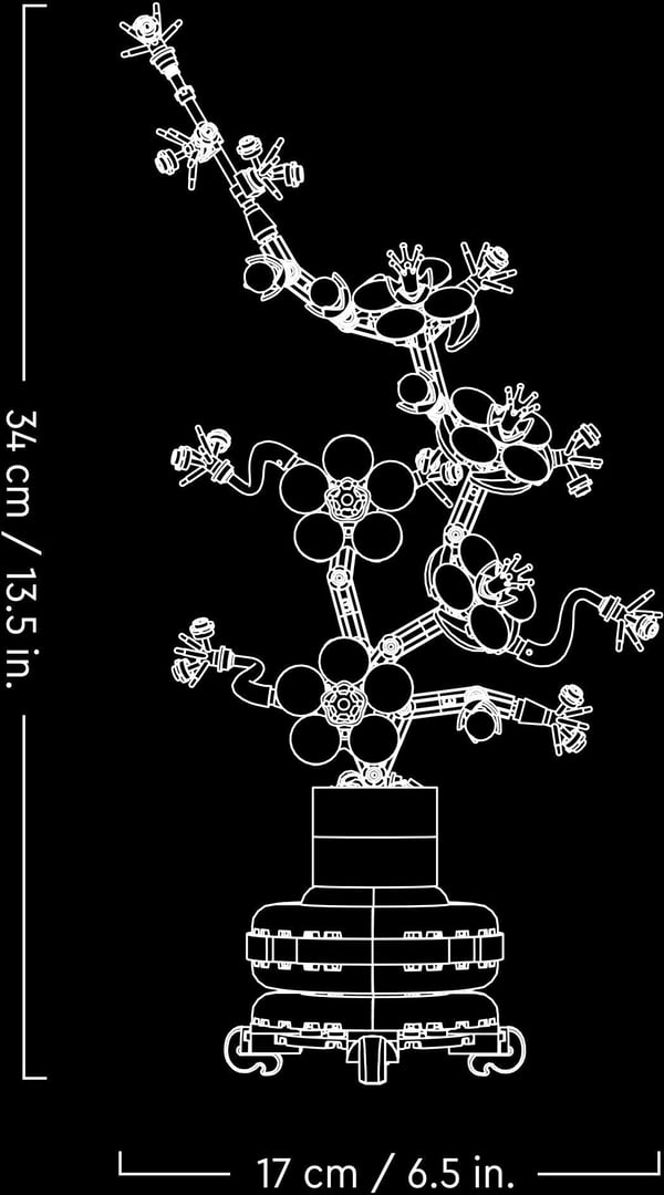 LEGO Icons Plommonblomma Blomsterprydnad att visa upp 10369