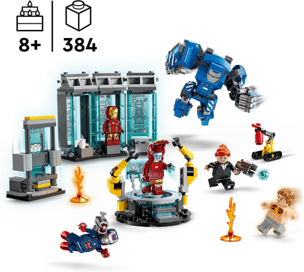 LEGO Super Heroes Marvel 76315 – Iron Mans laboratorium – Rustningsrum