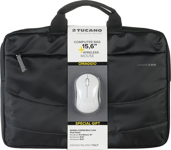 Tucano Borsa Idea 15,6" -datorväska + mus, svart