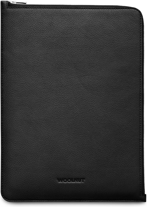 Woolnut Læder Folio-beskyttelse til 13/14" MacBook, sort