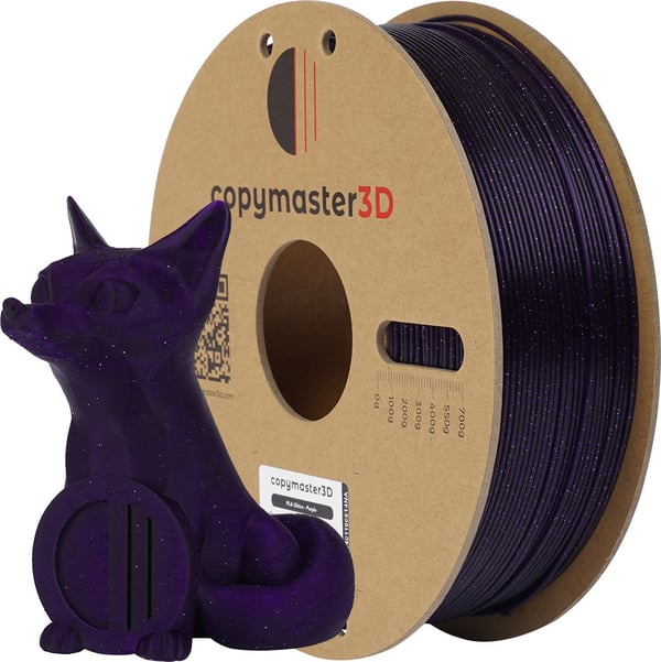 Copymaster3D PLA Glitter -filament för 3D-skrivare, 1,75 mm, glittrande lila