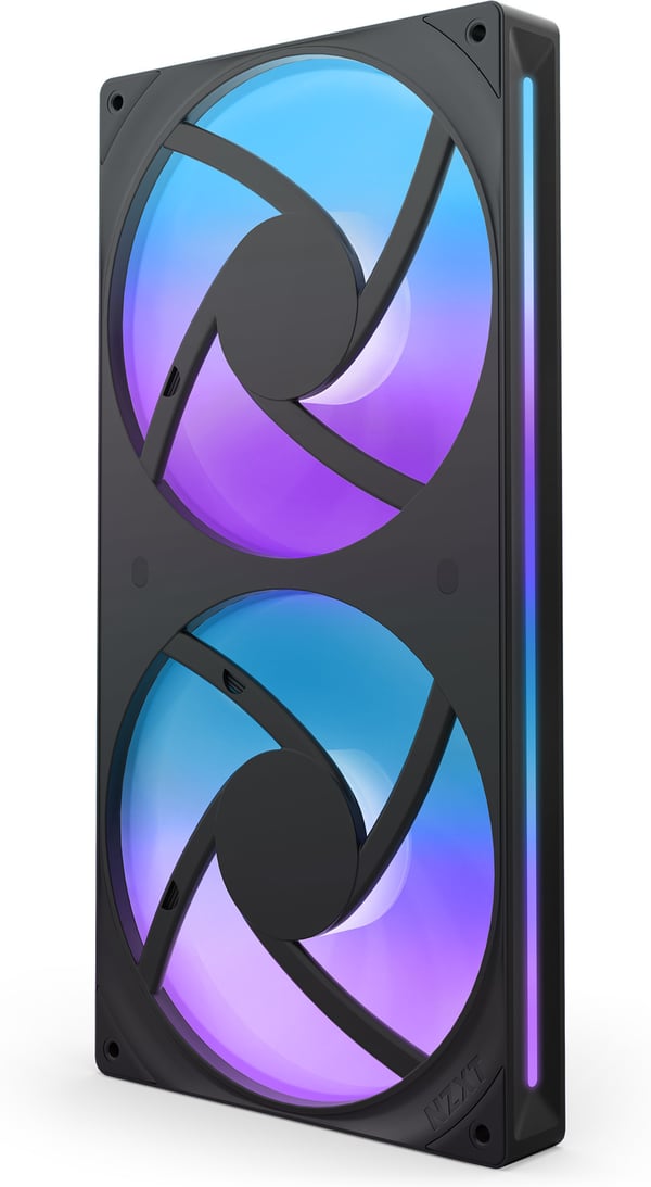 NZXT F280 RGB CORE-blæser, 2 * 140 mm, sort
