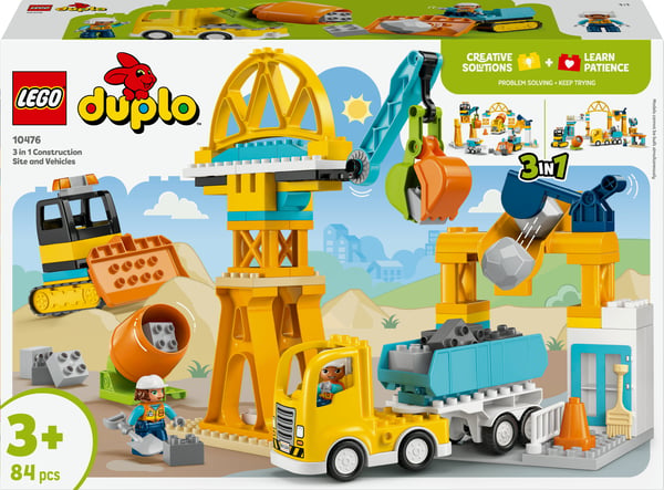 LEGO DUPLO Stad 10476 Byggarbetsplats och arbetsfordon 3-i-1