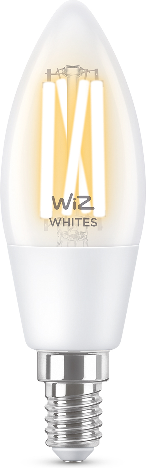 WiZ smartlampa, E14, klart glas, tunable white - vita ljusfärger, Wi-Fi, 2700-6500 K, 470 lm WiZ smartlampa, E14, klart glas, tunable white - vita ljusfärger, Wi-Fi, 2700-6500 K, 470 lm