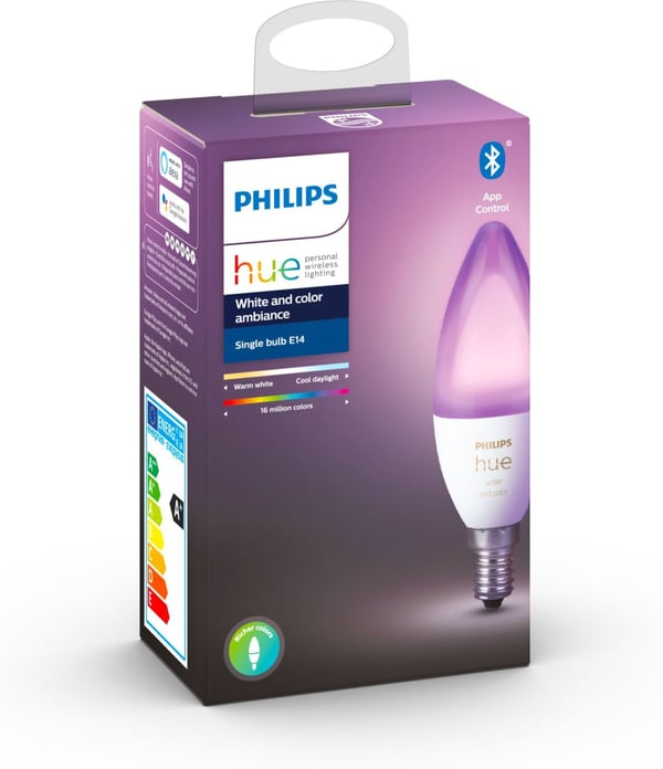 Philips Hue White and Color Ambiance -LED-lampa, E14, 470 lm
