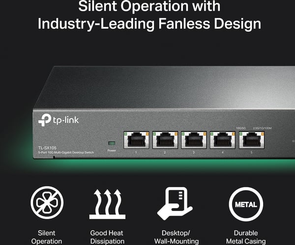 TP-LINK TL-SX105 - 5-portars Multi-Gigabit-switch