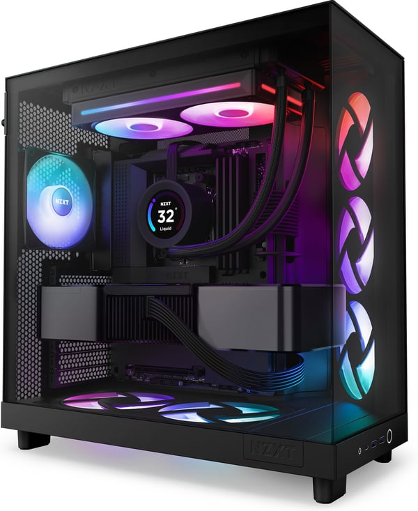 NZXT F240 RGB CORE-fläkt, 2 * 120 mm, svart