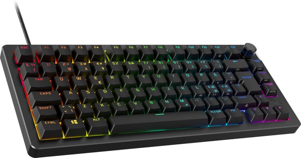 HyperX Alloy Rise 75 -speltangentbord, HyperX Linear -brytare, svart