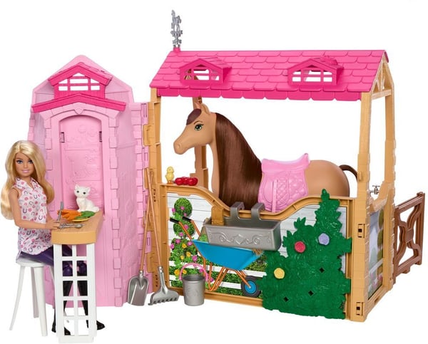 Barbie Ultimate Stable - Ridskola, docka och pony - leksakssats