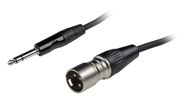 Fuj:tech 6,3 mm TRS – XLR hane signalkabel, 5 m, svart