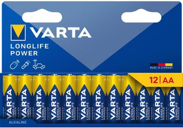 Varta Longlife Power alkaliske batterier, 12 stk, AA (LR6)
