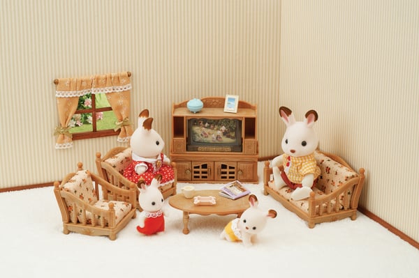 Sylvanian families - Lantliga husets vardagsrum