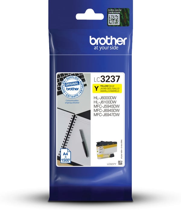Brother LC3237Y - bläckpatron, gul