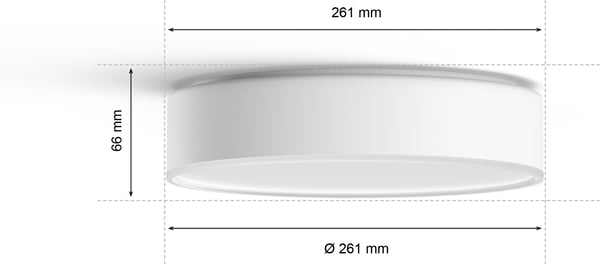 Philips Hue Enrave S white ambiance -smart loftlampe, lille, hvid