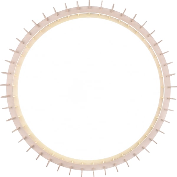Trio Reality Monte -LED-taklampa, 60 cm, 4400 lm, träfärg