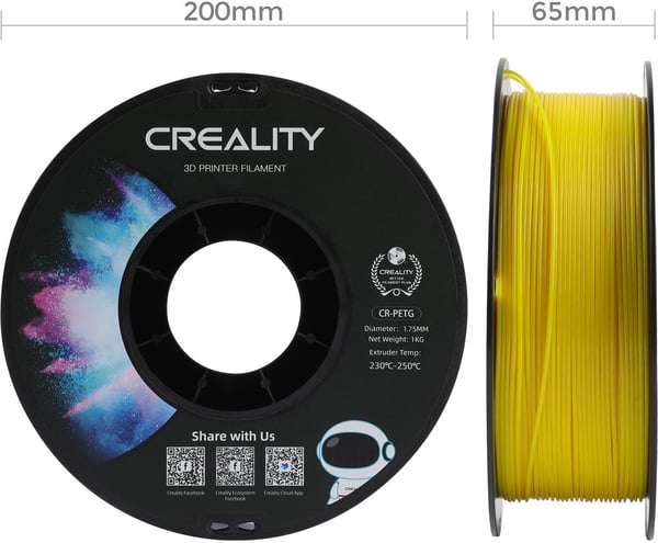 Creality CR-PETG filament 3D-skrivare, 1,75 mm, gul