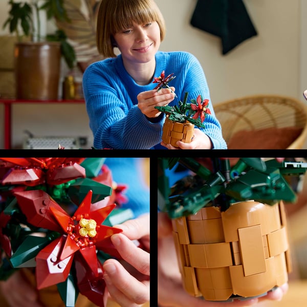 LEGO Icons Julstjärna Byggset med prydnadsväxt 10370
