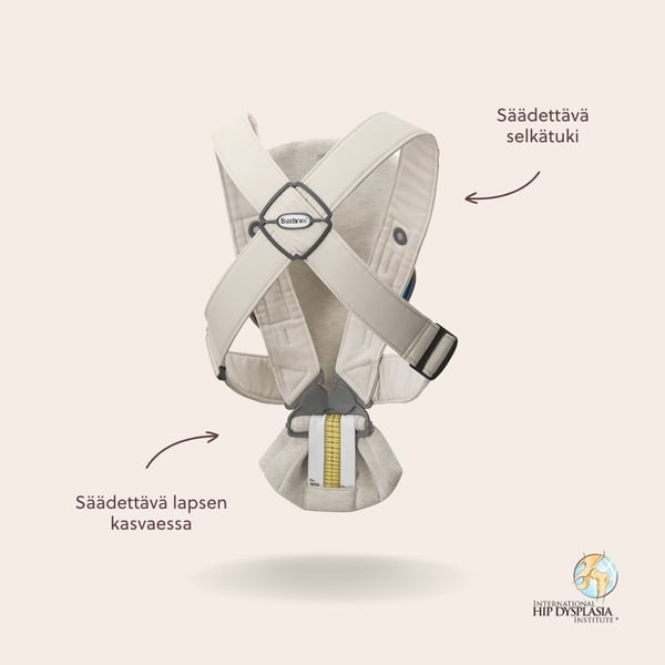 BabyBjörn Mini 3D Jersey kontorsryggsäck, Ljus Beige