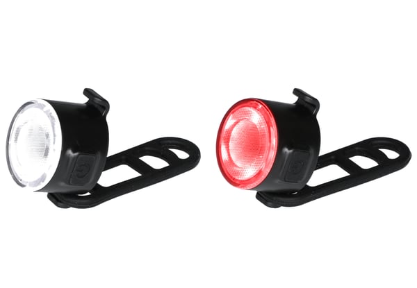 Atom cykel fram- och baklampa, uppladdningsbar
