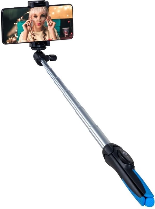 Benro BK15 selfiestick och ministolpe, svart-blå