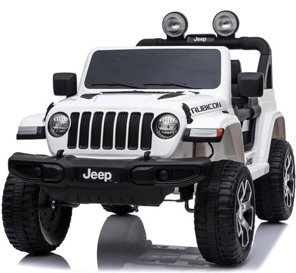 Jeep Wrangler Rubicon 12V -elbil, vit