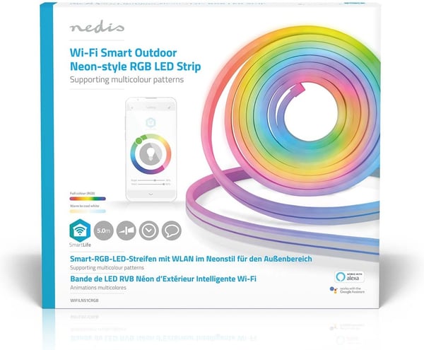 Nedis SmartLife Outdoor - LED-lysremse, multifarvet, Wi-Fi, 5 m