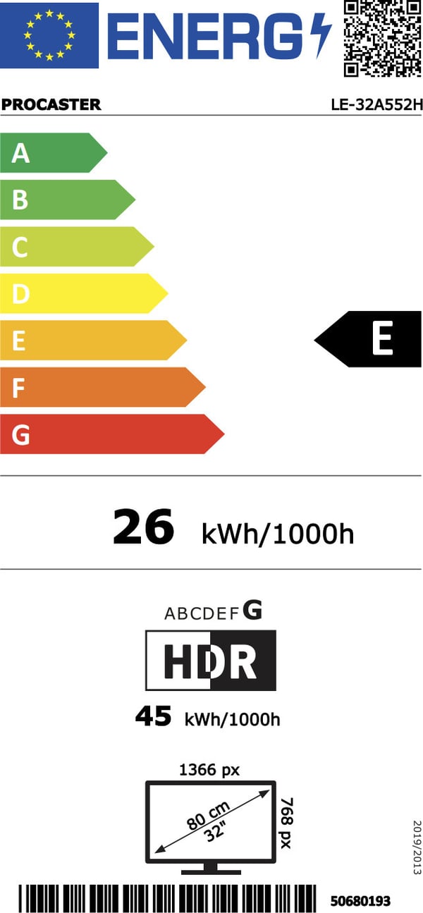 ProCaster LE-32A552H 32" HD Ready Android LED-tv, 12V