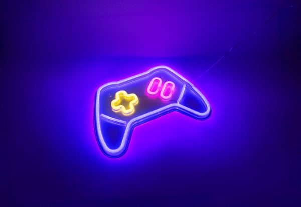 Fuj:tech Neon Game pad -LED vägglampa, spelkontroll