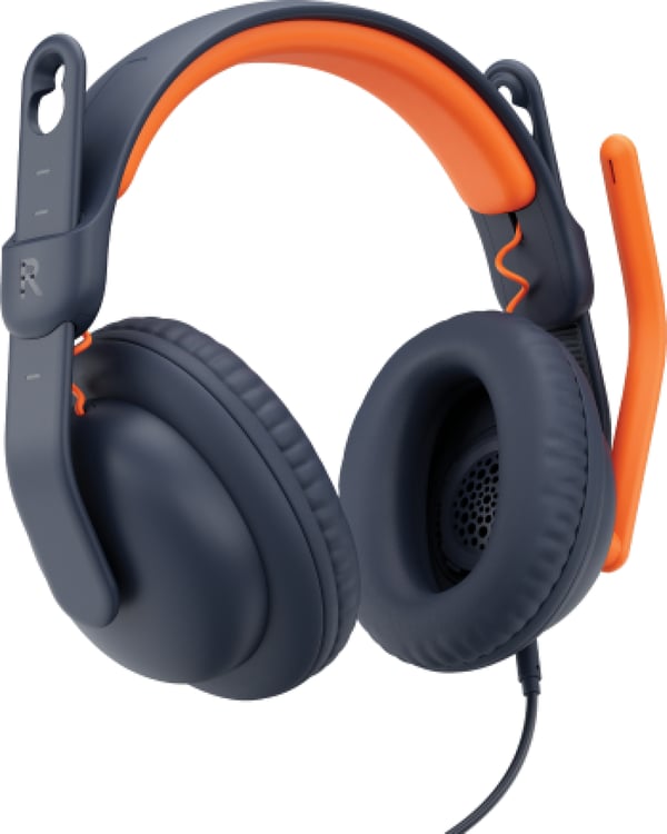 Logitech Zone Learn Over-Ear -trådbundna hörlurar med mikrofon, USB-C