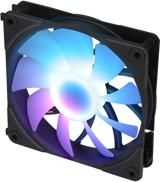 Blackstorm Luna UF120 ARGB PWM-fläkt, svart, 120 mm, 1 st