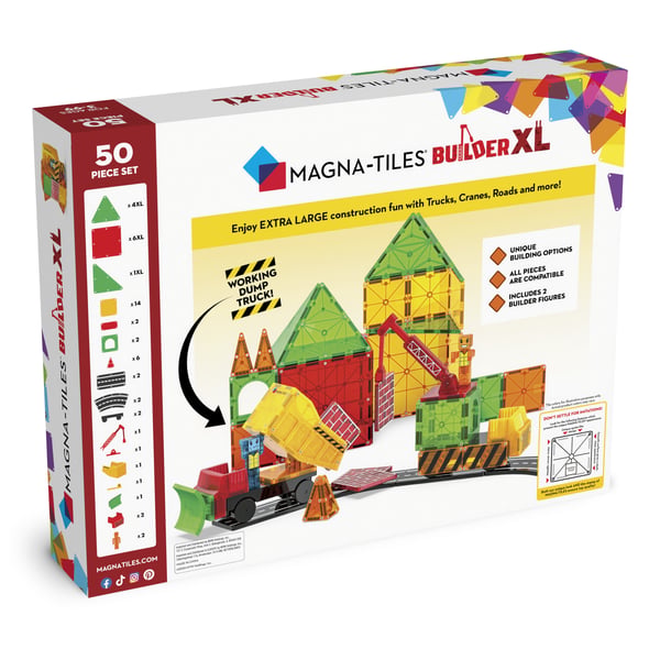 MAGNA-TILES® Builder XL magnetbyggsats, 50 delar